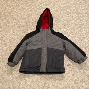 healthtex Boys 2T 2-in-1 Gray and Black Puffer Jacket